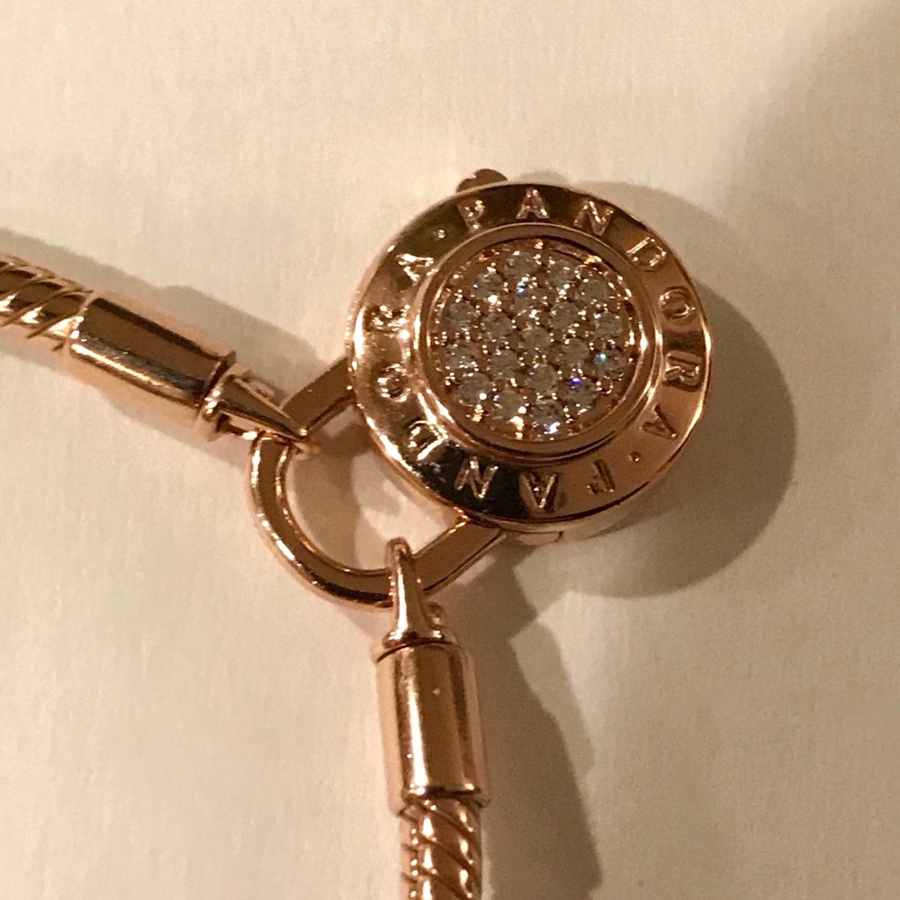 Pandora BRAND NEW lock charm bracelet, rose gold
